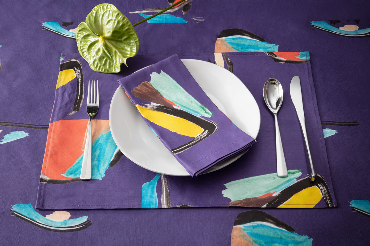 Purple Pod Napkins, Set of 4