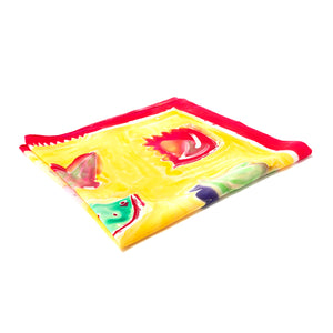 Hand-Painted Fruity Scarf