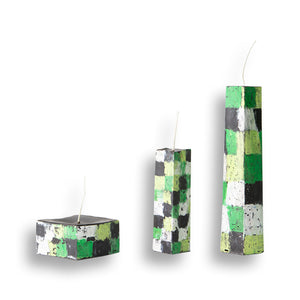 Tall Green Stack Candle by Crying Clover