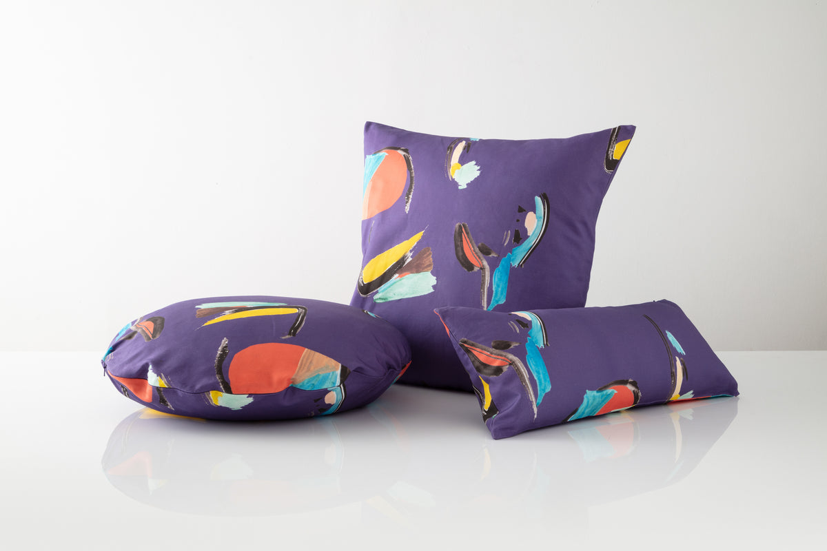 Purple Pod Square Pillow
