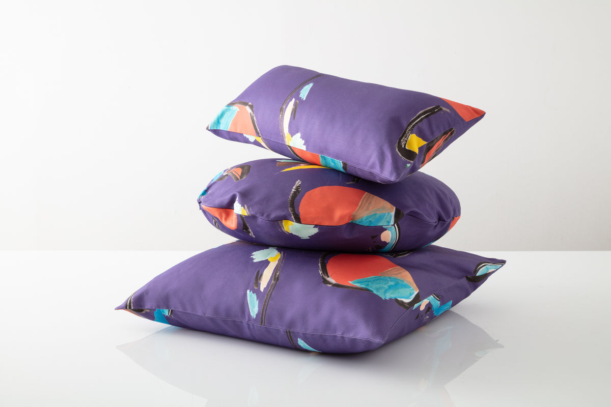 Purple Pod Square Pillow