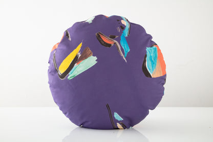 Purple Pod Circle Pillow