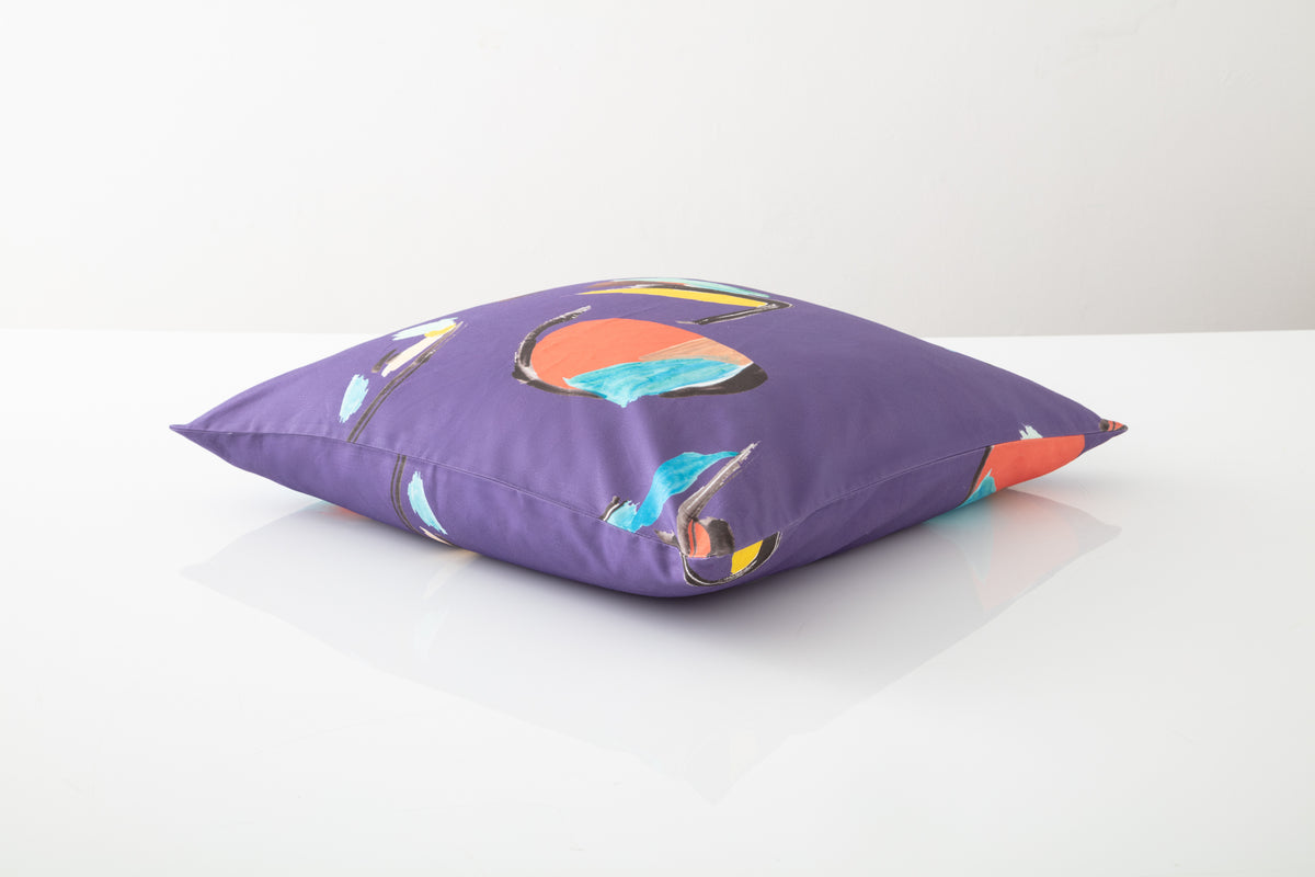Purple Pod Square Pillow