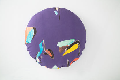 Purple Pod Circle Pillow