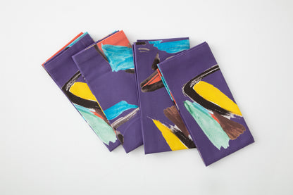 Purple Pod Napkins, Set of 4