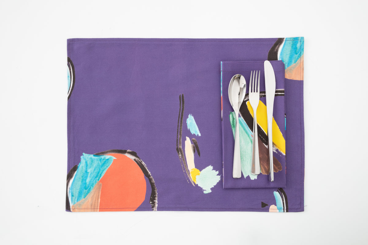 Purple Pod Napkins, Set of 4