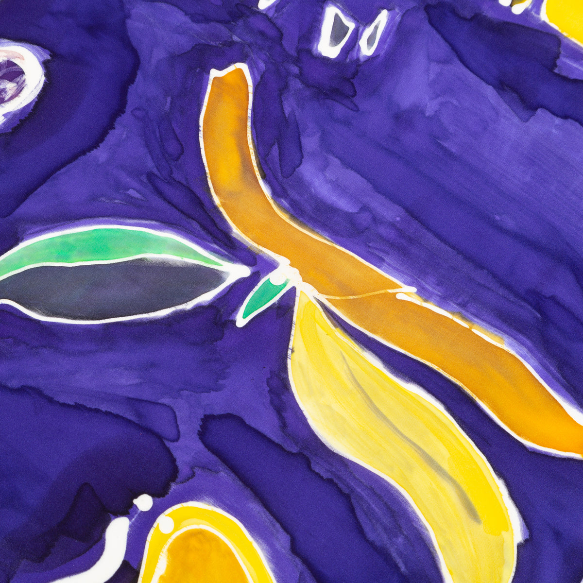 Hand-Painted Fruity Scarf