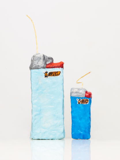 Medium Sky Blue Lighter Candle