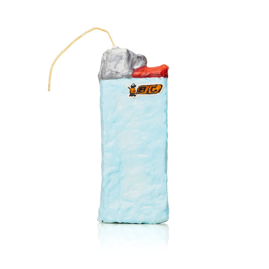 Medium Sky Blue Lighter Candle