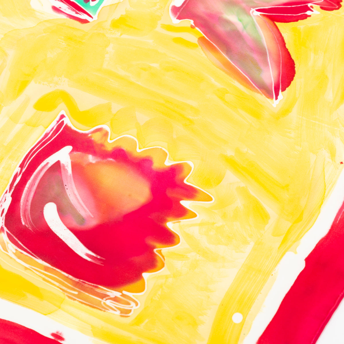 Hand-Painted Fruity Scarf
