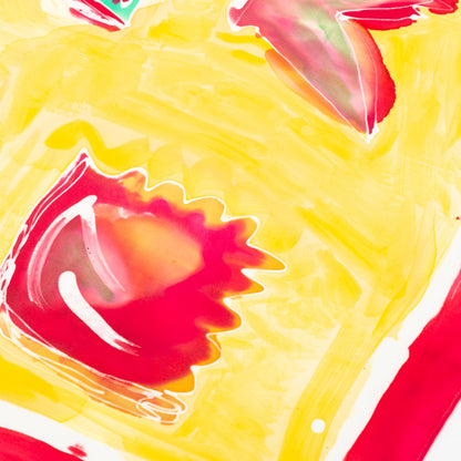 Hand-Painted Fruity Scarf
