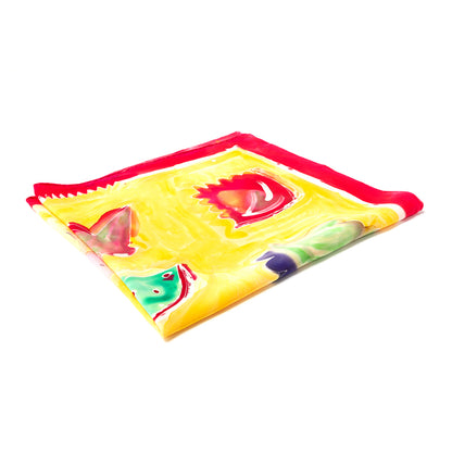 Hand-Painted Fruity Scarf