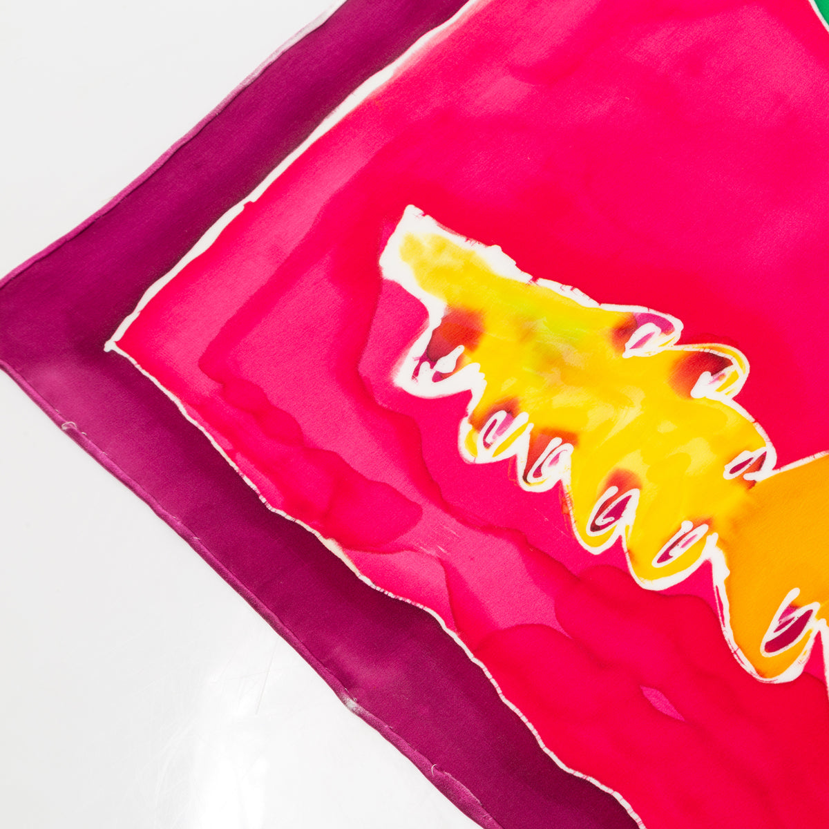 Hand-Painted Fruity Scarf