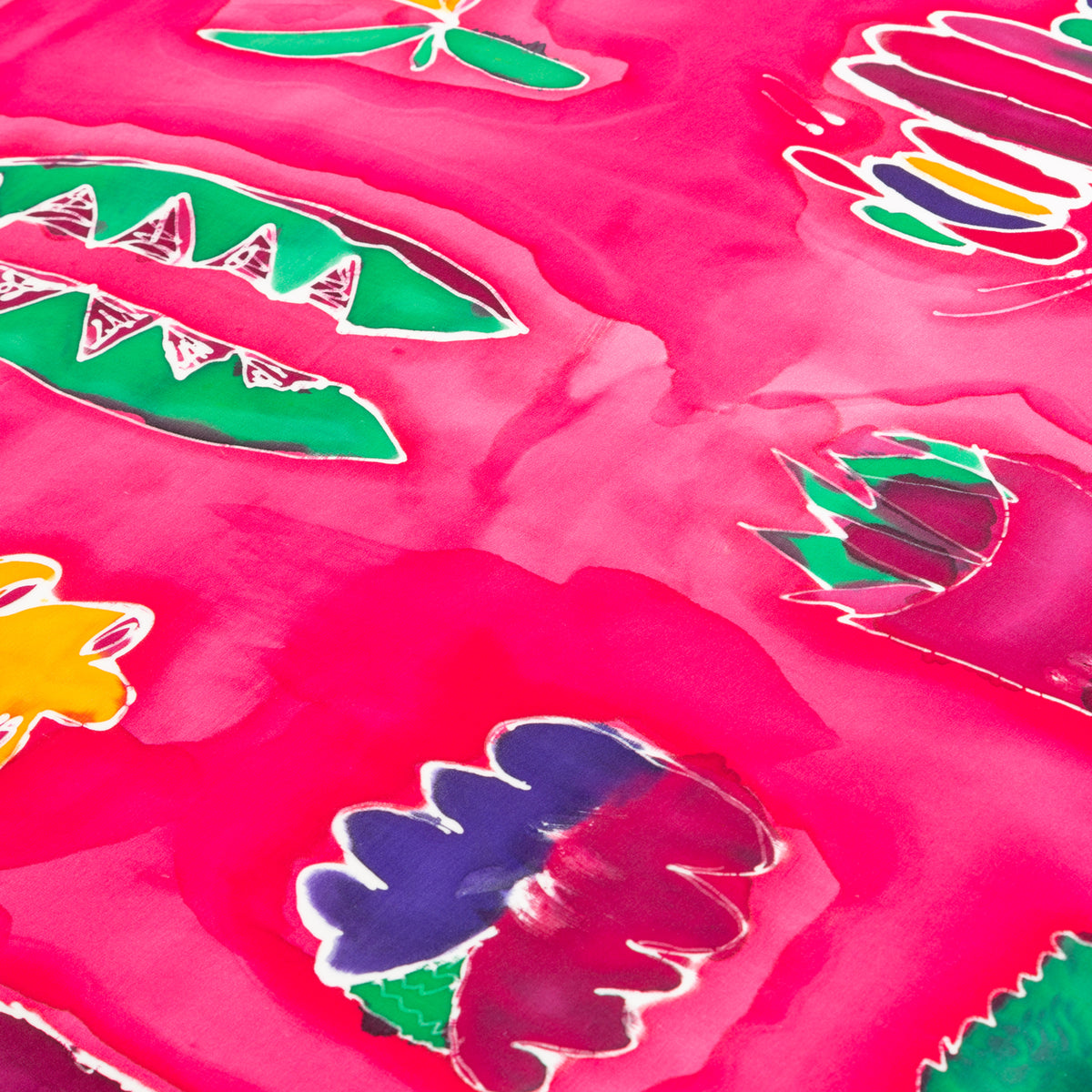 Hand-Painted Fruity Scarf