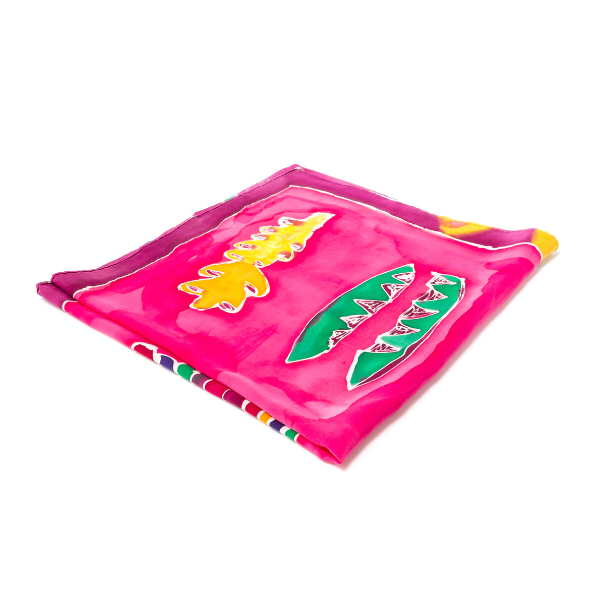 Hand-Painted Fruity Scarf