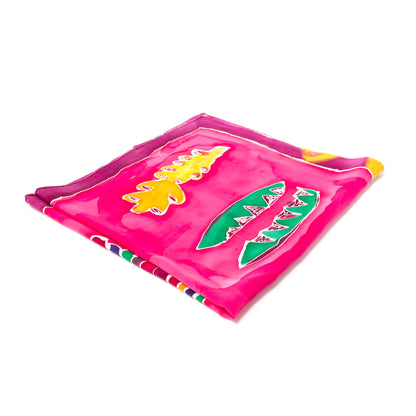 Hand-Painted Fruity Scarf