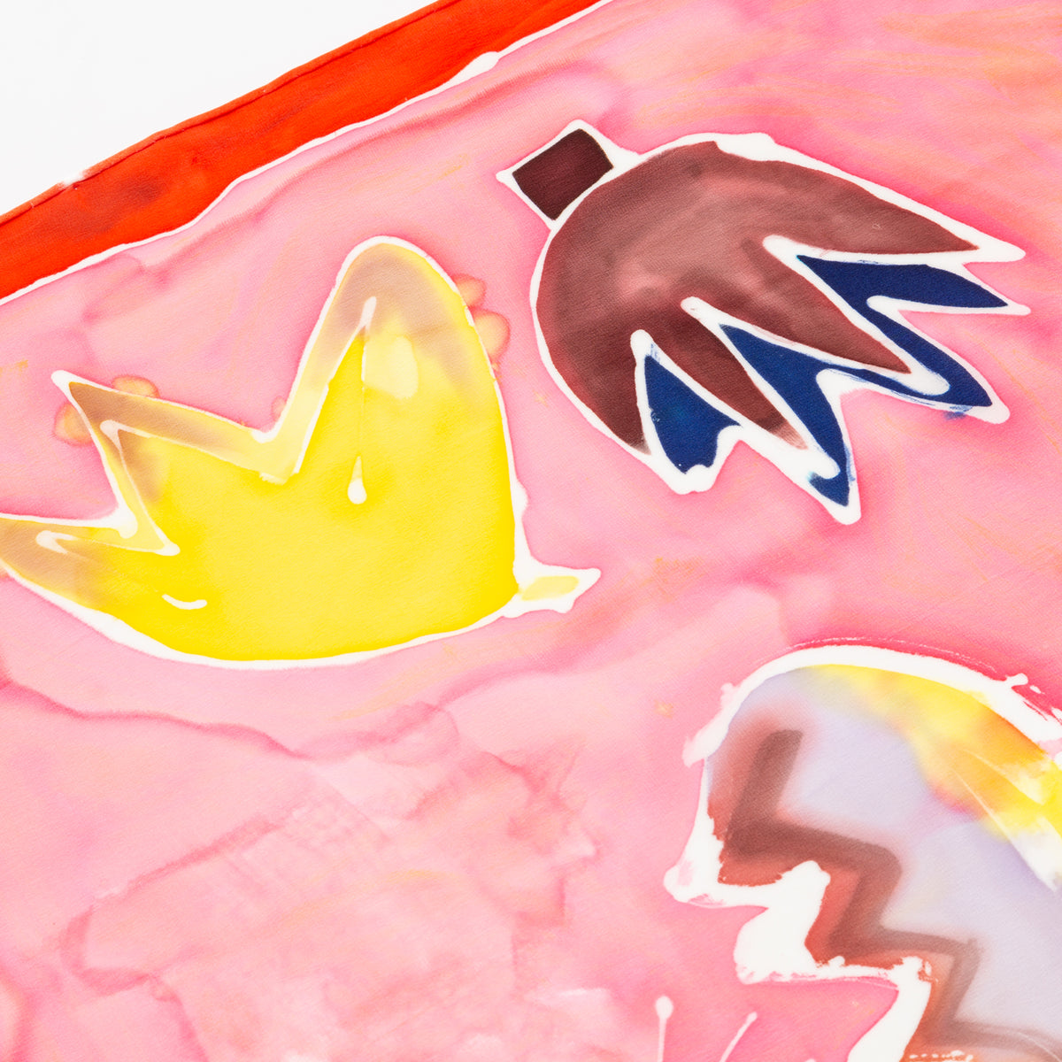 Hand-Painted Fruity Scarf