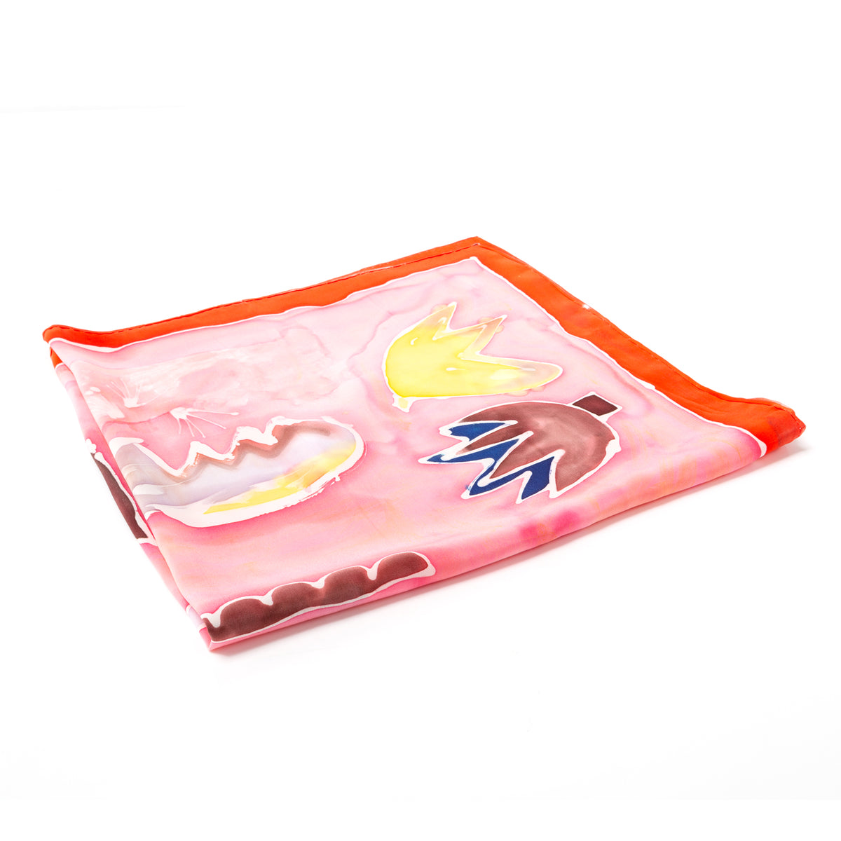 Hand-Painted Fruity Scarf