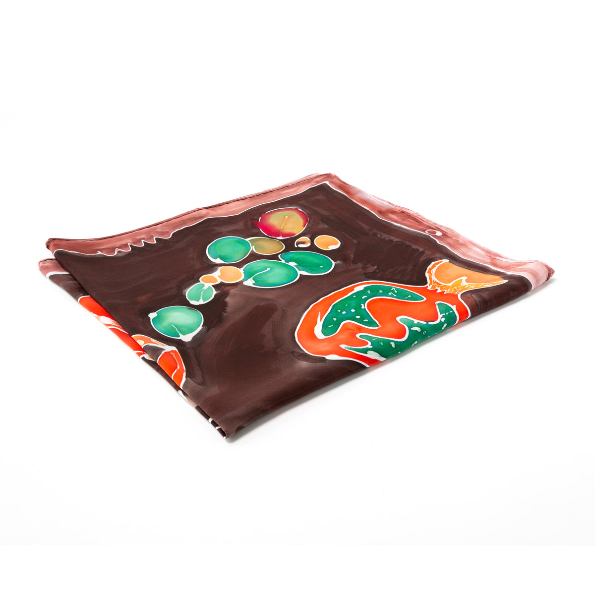Hand-Painted Fruity Scarf