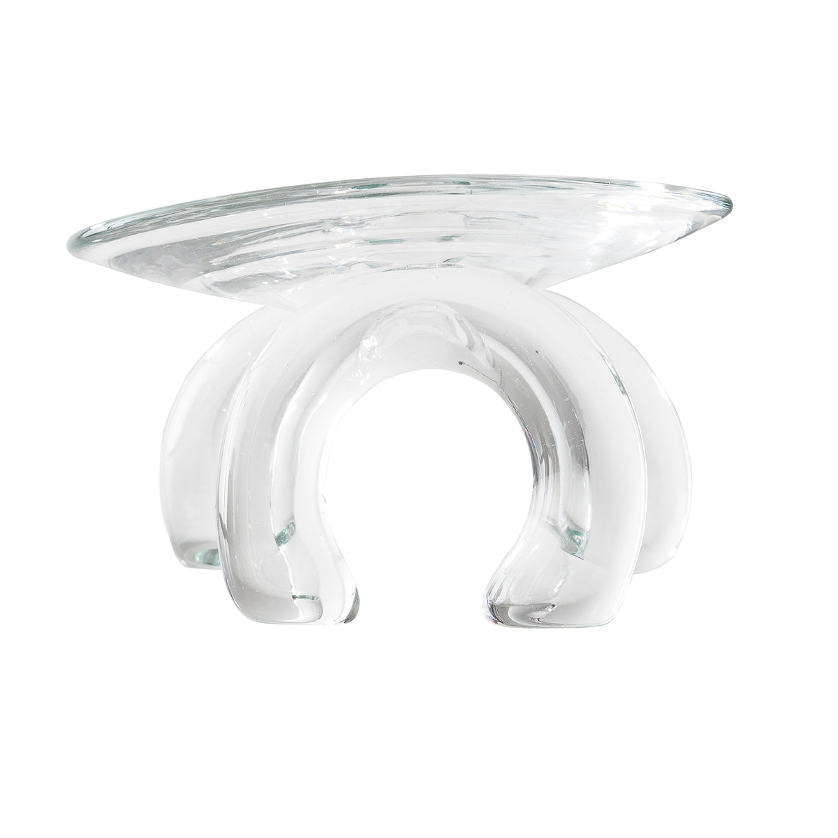 Double Arch Glass Pedestal