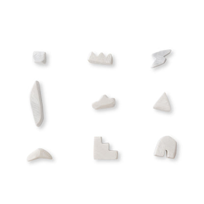 Unknown Everyday Village : Elemental Shapes In Statuario 1, Marble Sculpture