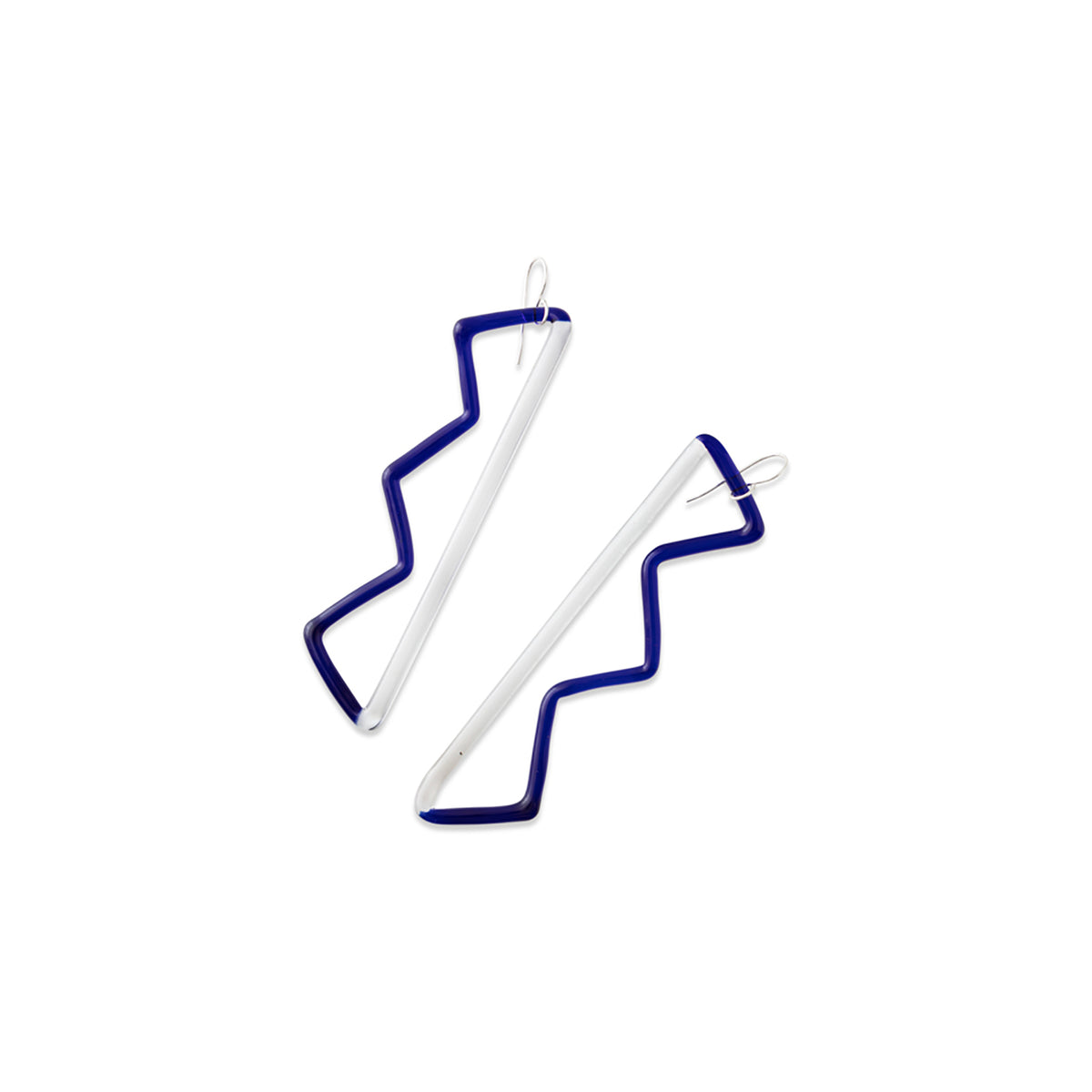 Mountain Cobalt, Clear Earrings