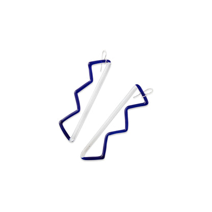 Mountain Cobalt, Clear Earrings