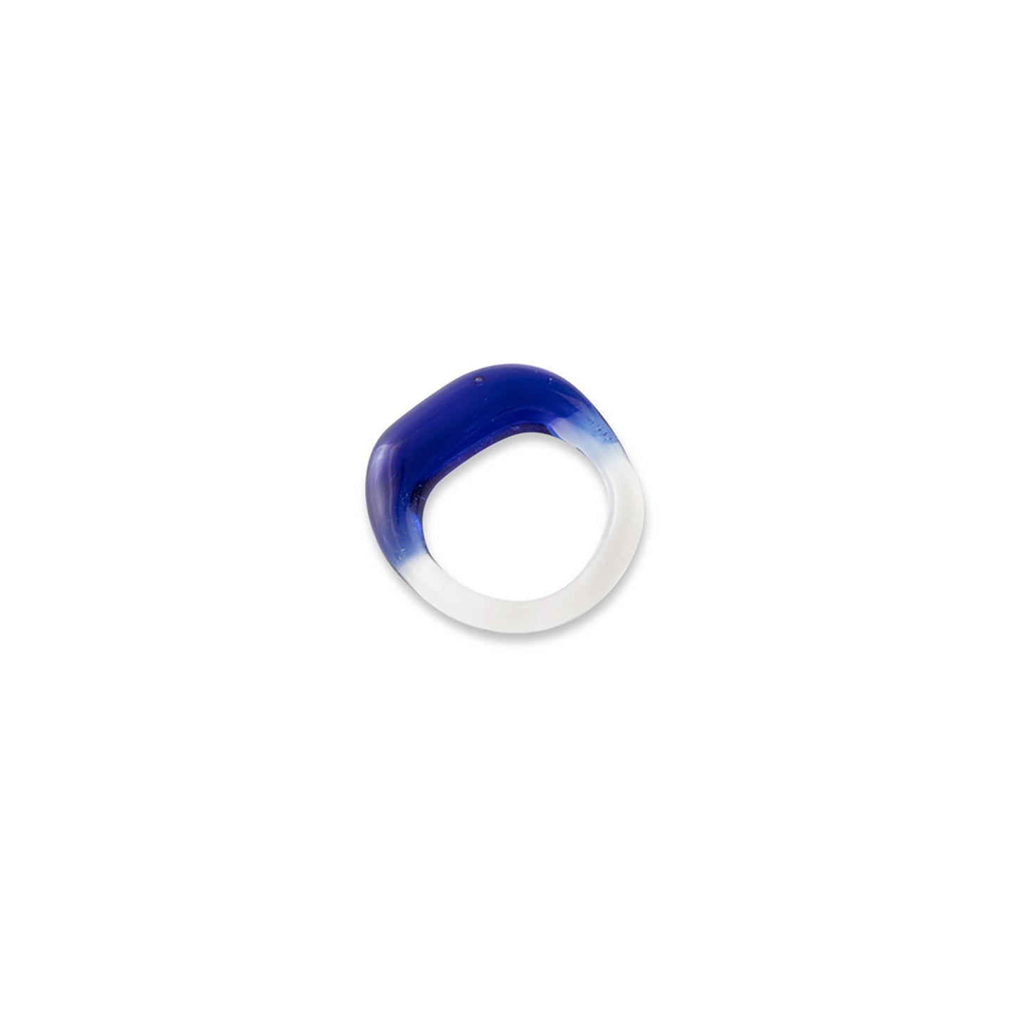 Organic Band, Cobalt, Clear Ring