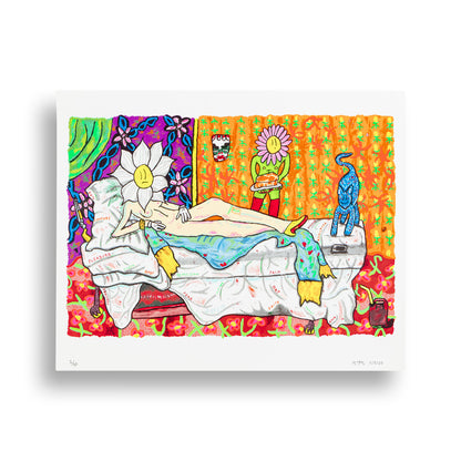Marcel Alcalá, Manet and Titian with Daisy, 2020 Limited Edition Print