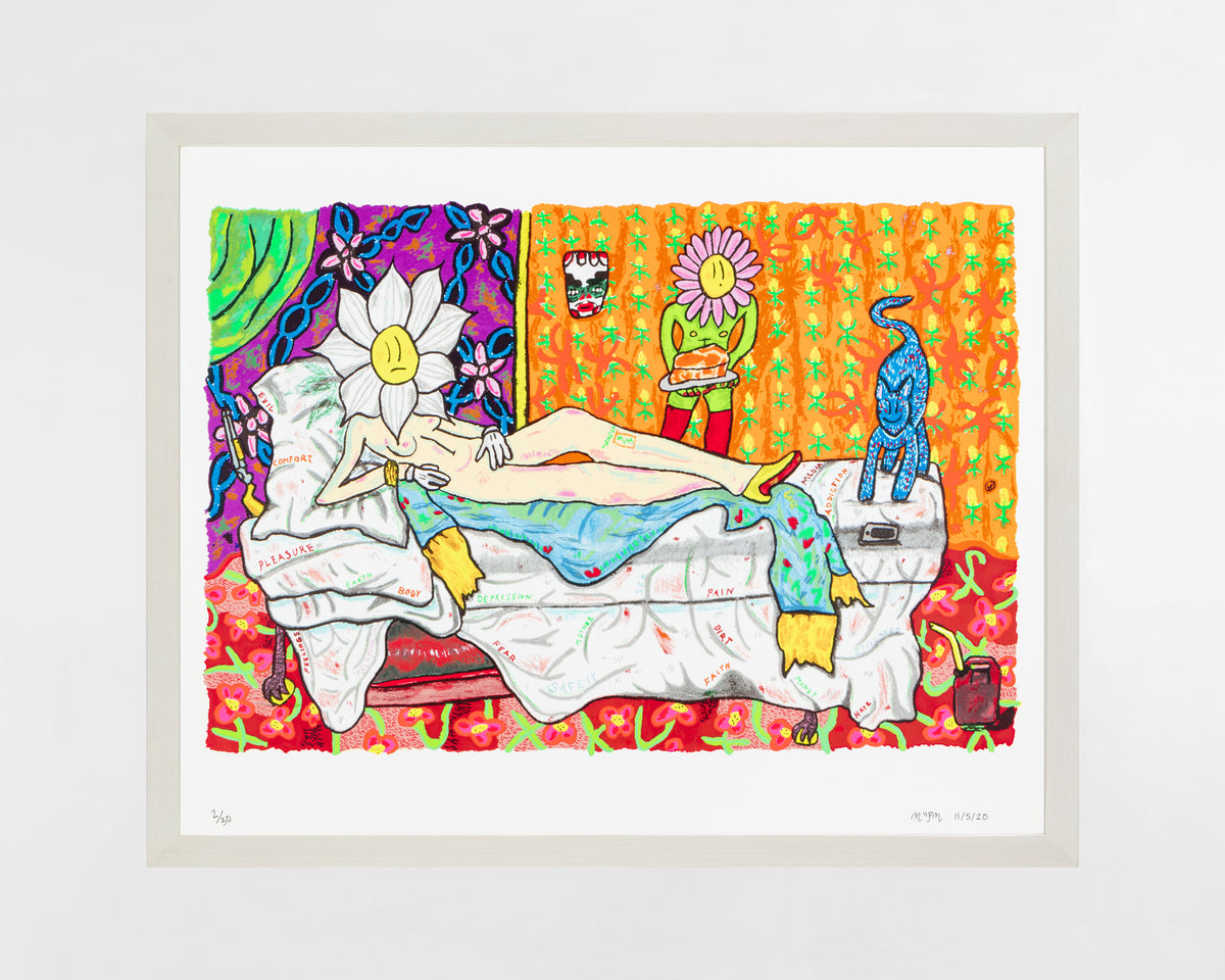 Marcel Alcalá, Manet and Titian with Daisy, 2020 Limited Edition Print