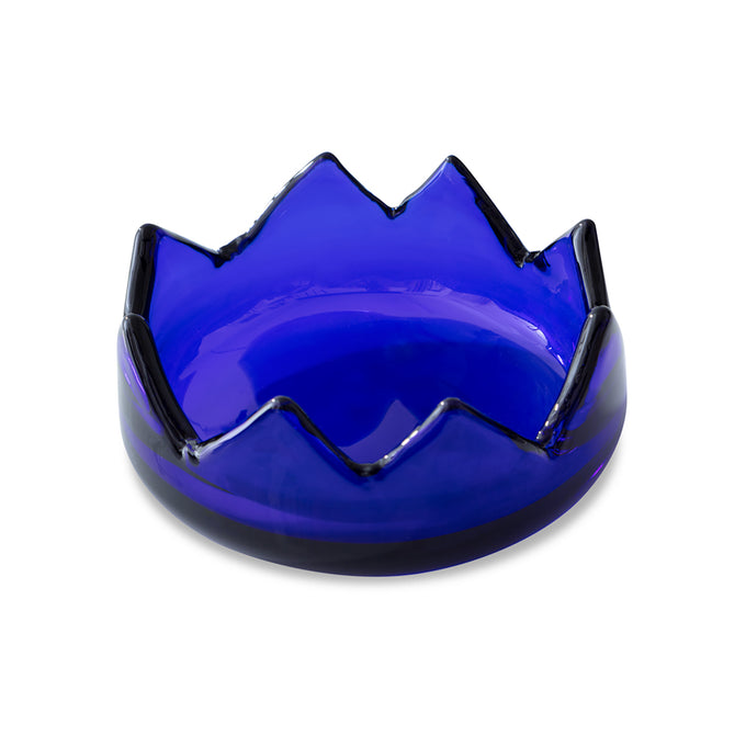 Circling Mountains Glass Ashtray in Blue