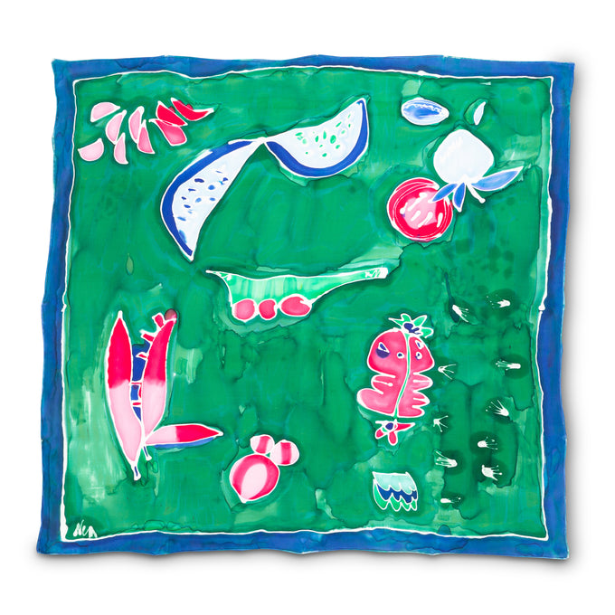 Hand-Painted Fruity Scarf