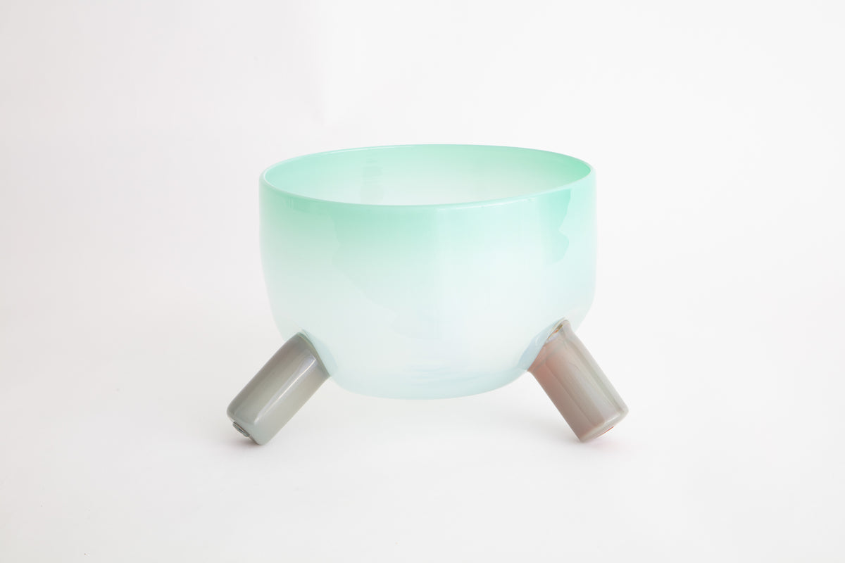 Tri-Leg Mint/Grey Bowl