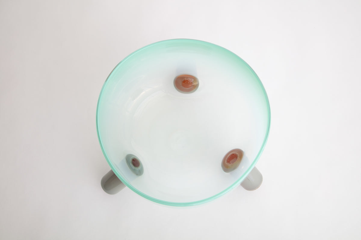Tri-Leg Mint/Grey Bowl