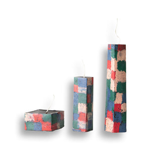 Tower Blue Stack Candle by Crying Clover