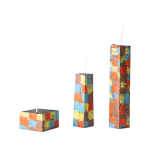 Tall Orange Stack Candle by Crying Clover