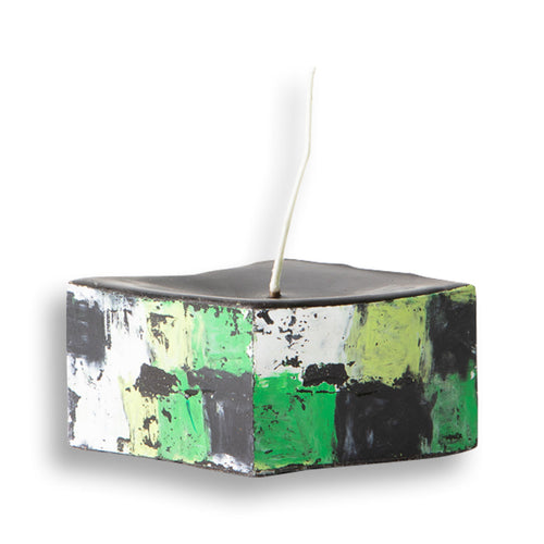 Square Green Stack Candle by Crying Clover
