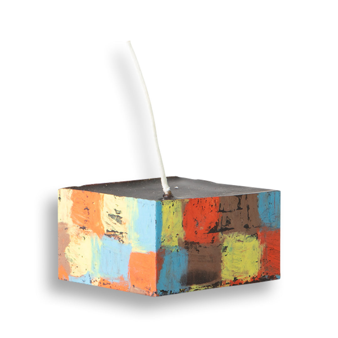 Square Orange Stack Candle by Crying Clover