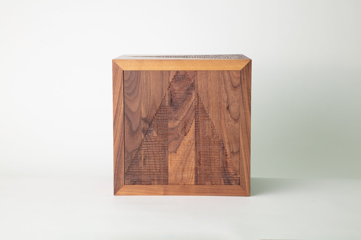 Walnut Pyramid Cube