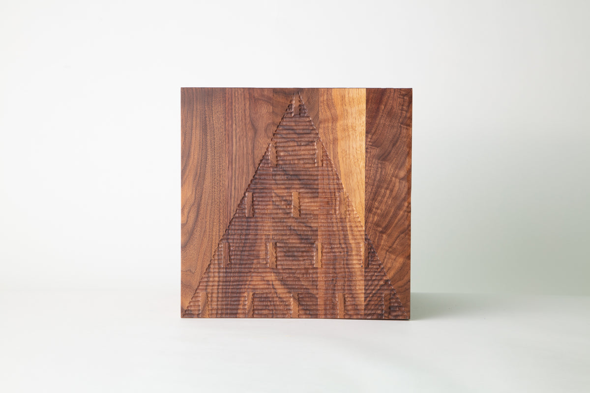Walnut Pyramid Cube