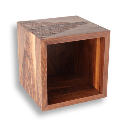 Walnut Pyramid Cube