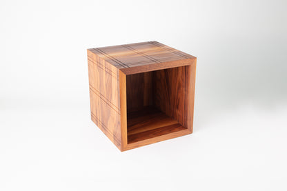 Walnut Quad Plaid Cube