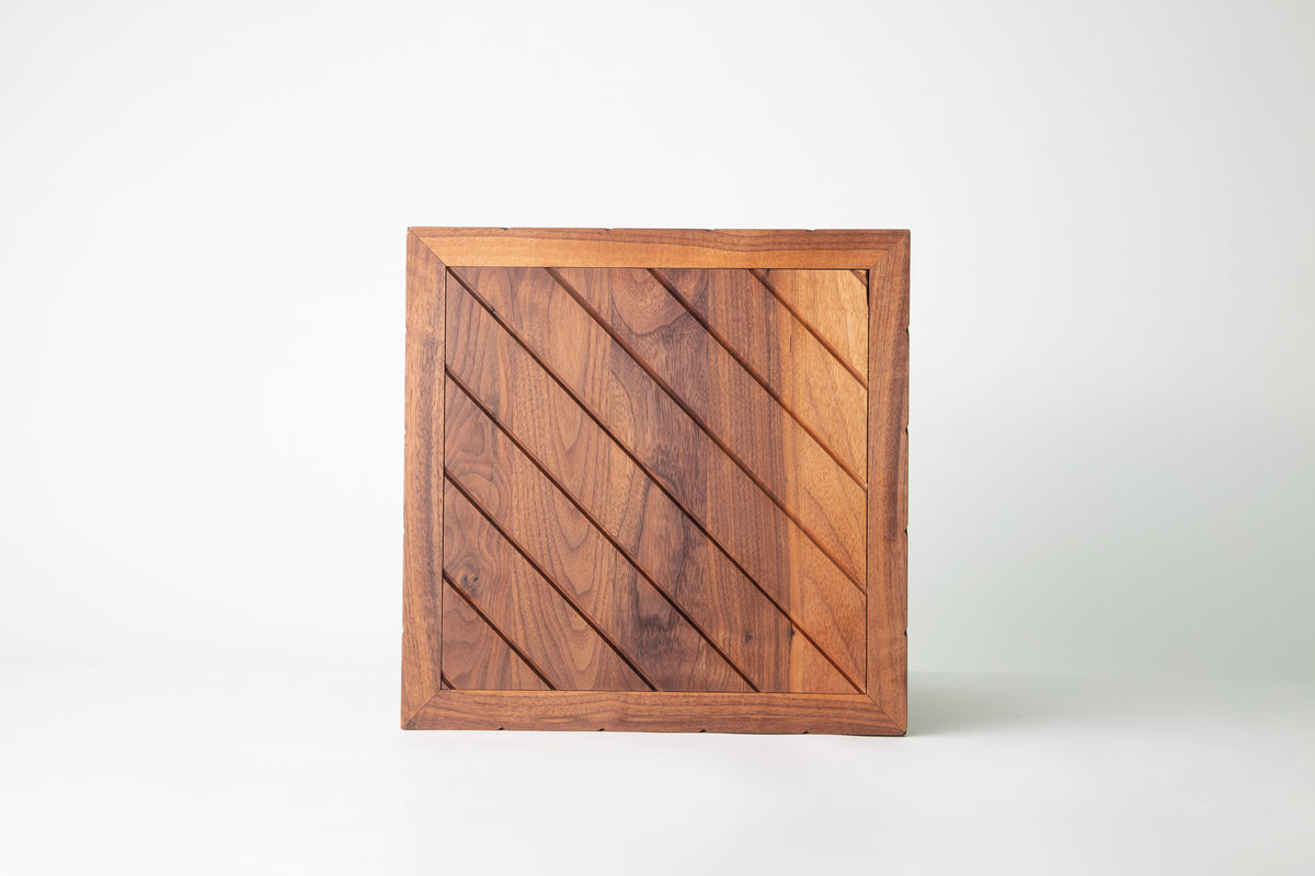 Walnut Diagonals Cube