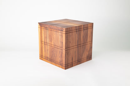 Walnut Quad Plaid Cube
