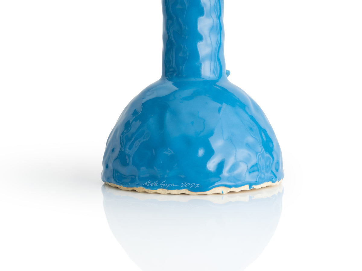 Bong-like Vase in Blue