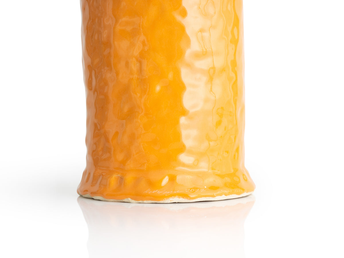 Bong-like Vase in Orange