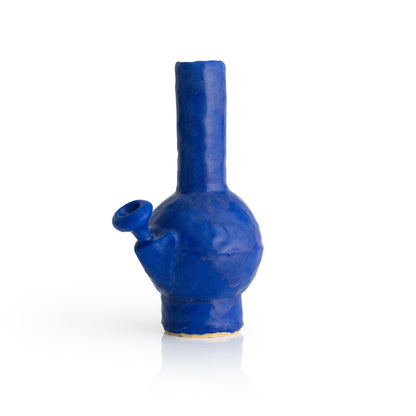 Bong-like Vase in Cobalt