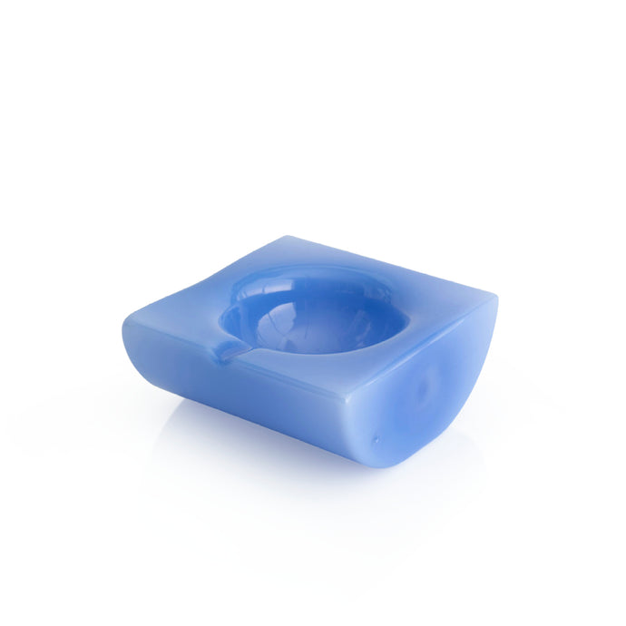 Half Circle Ashtray - Milky Blue