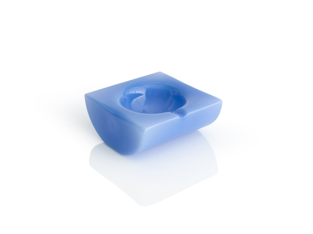 Half Circle Ashtray - Milky Blue