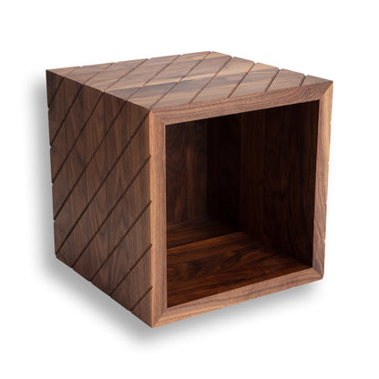 Walnut Diagonals Cube